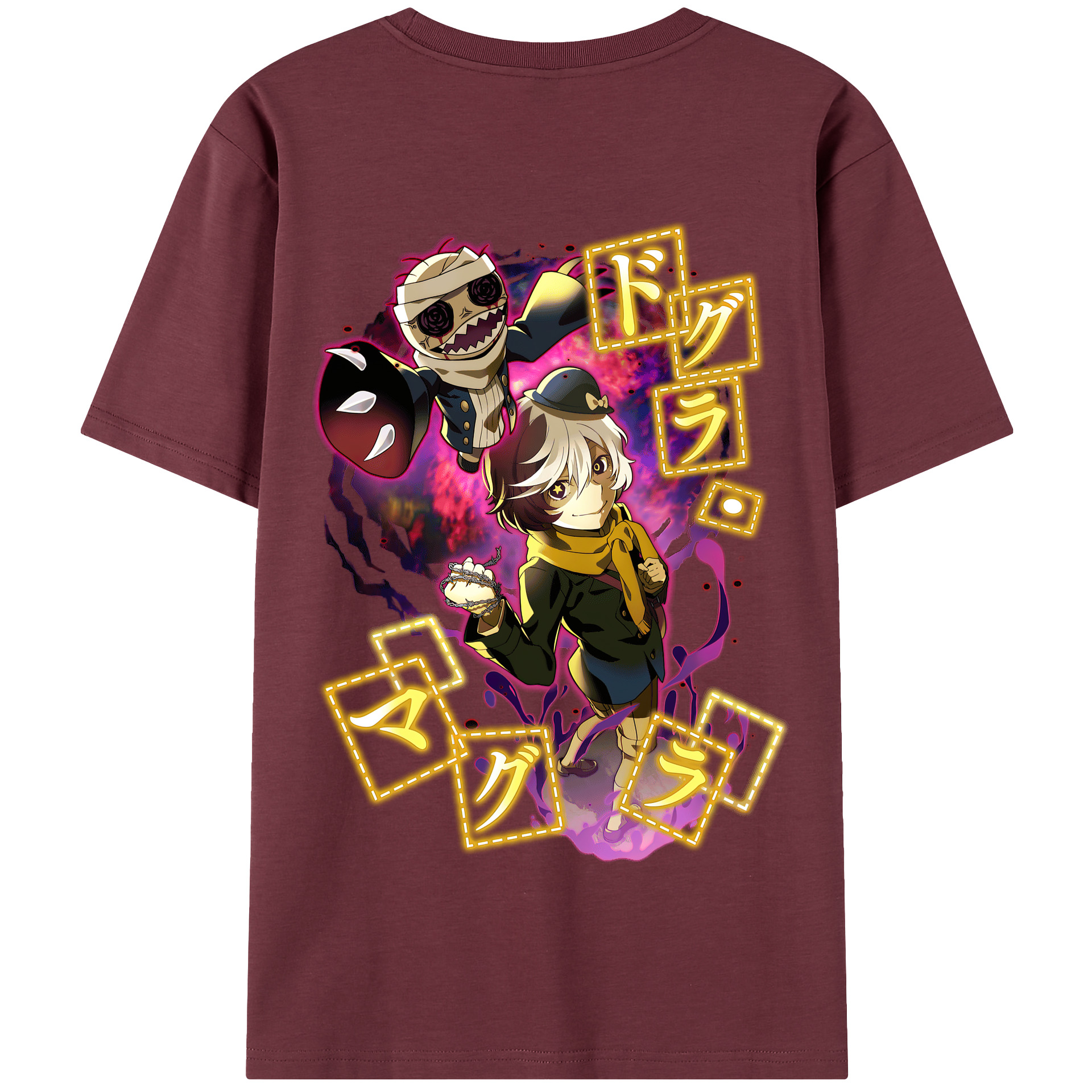 （画像用） 文豪ストレイドッグス Bungo Stray Dogs 綿100％半袖Tシャツ（背面プリント）